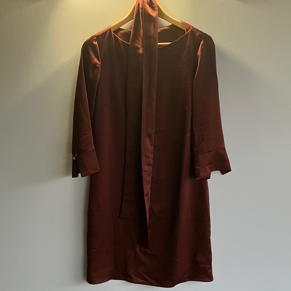 H&M Burgundy Midi Dress